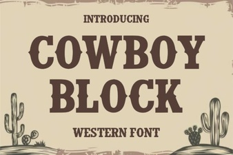 Design Projects Using Cowboy Block Fonts