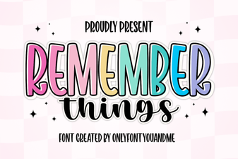 The Remember Things Font: a Creative Design Resource
