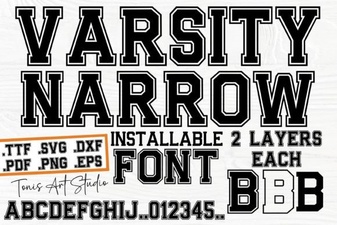 Varsity Narrow Font for Modern Sports Design