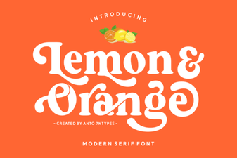 Fresh Citrus Typography for Creative Projects